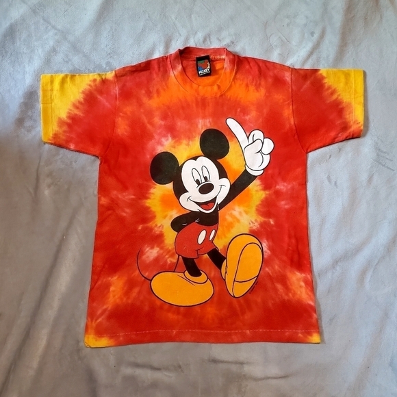 Disney Other - Vintage Disney Mickey Mouse Tye Dye Shirt Mickey Unlimited Size Small